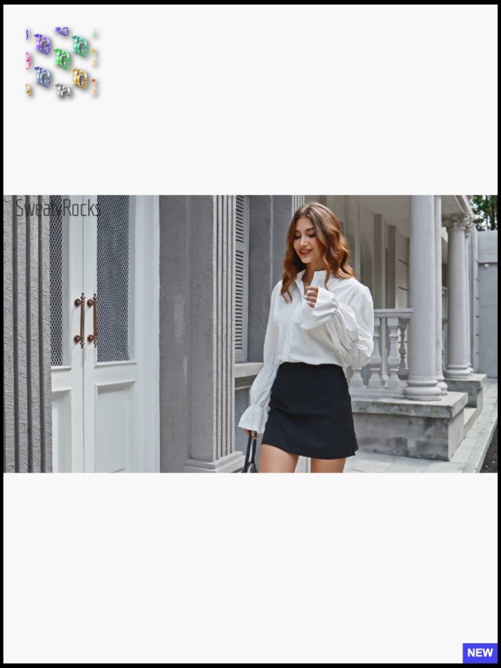 Puff Sleeve Button Down Blouse Vintage Loose Fit Dressy Casual Top - Picture 7 of 7